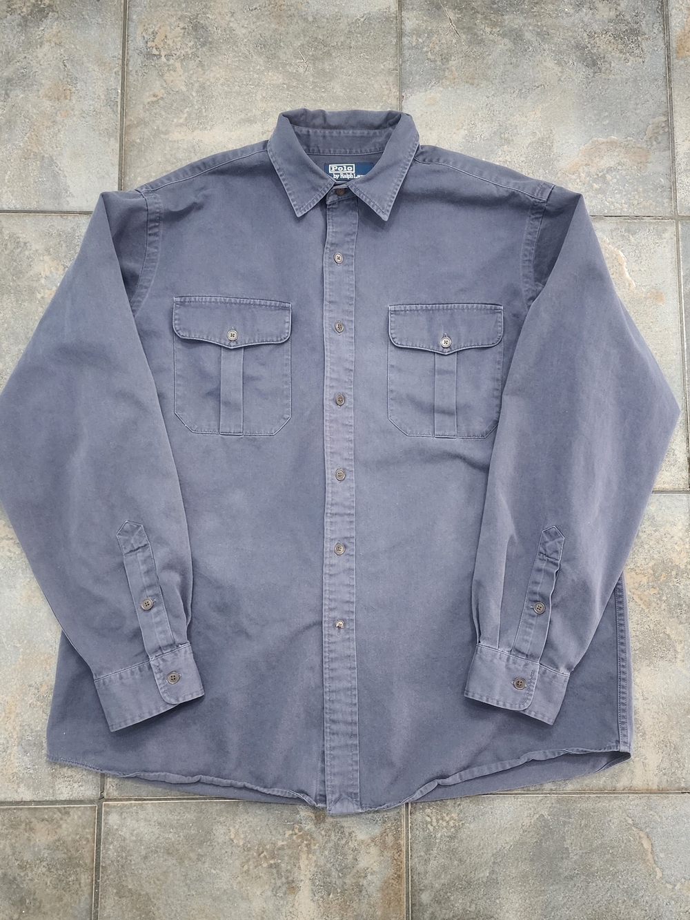 Vintage 90s Polo Ralph Lauren Men's Large Ranger Military Safari Button Up Shirt